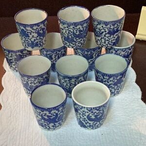 Phoenix Bird by Japan Set of 12 Custard Cups